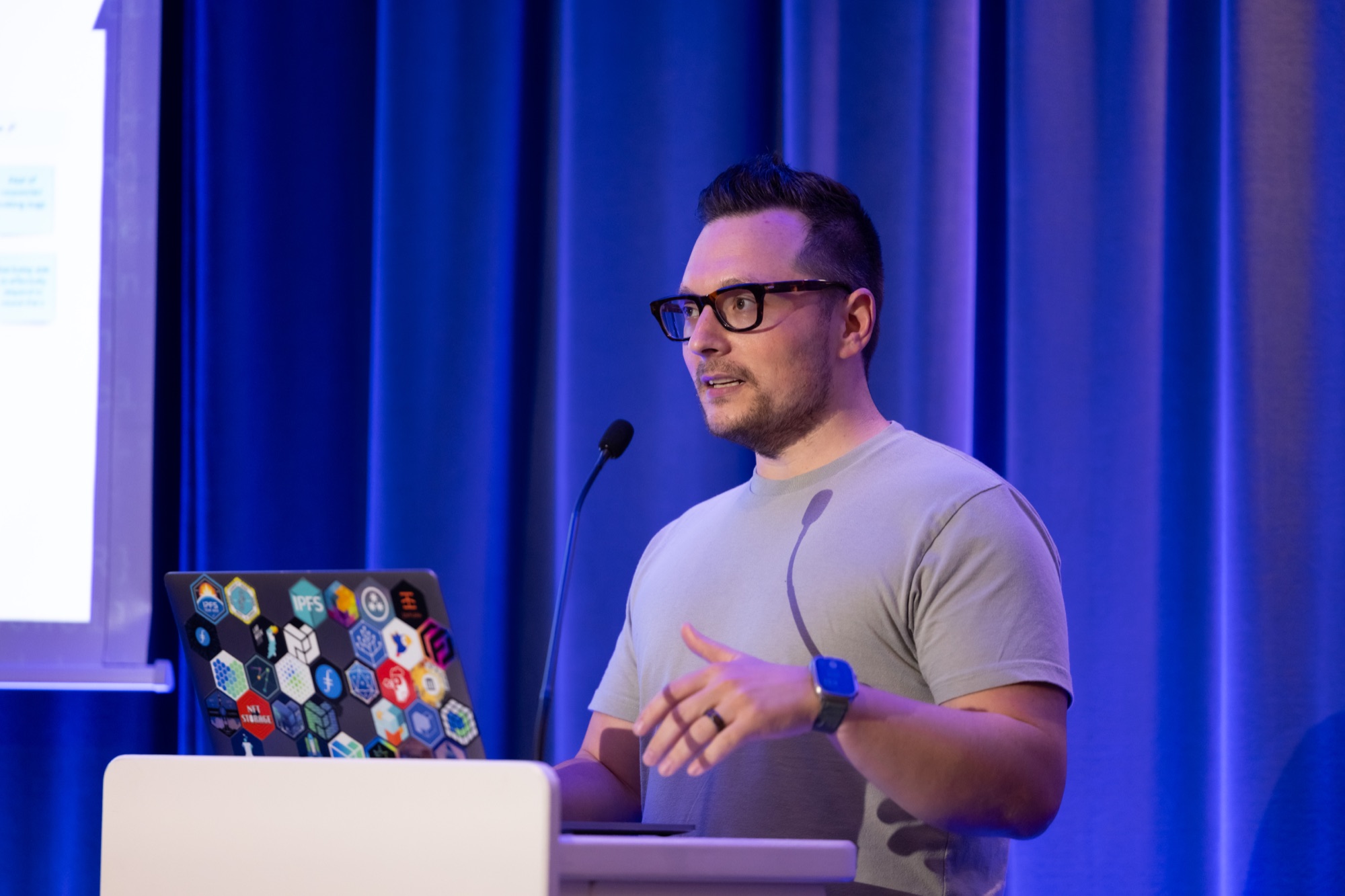 Ken Toler speaking at Filecoin Dev Summit